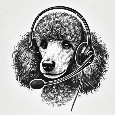 Poodle ready to help